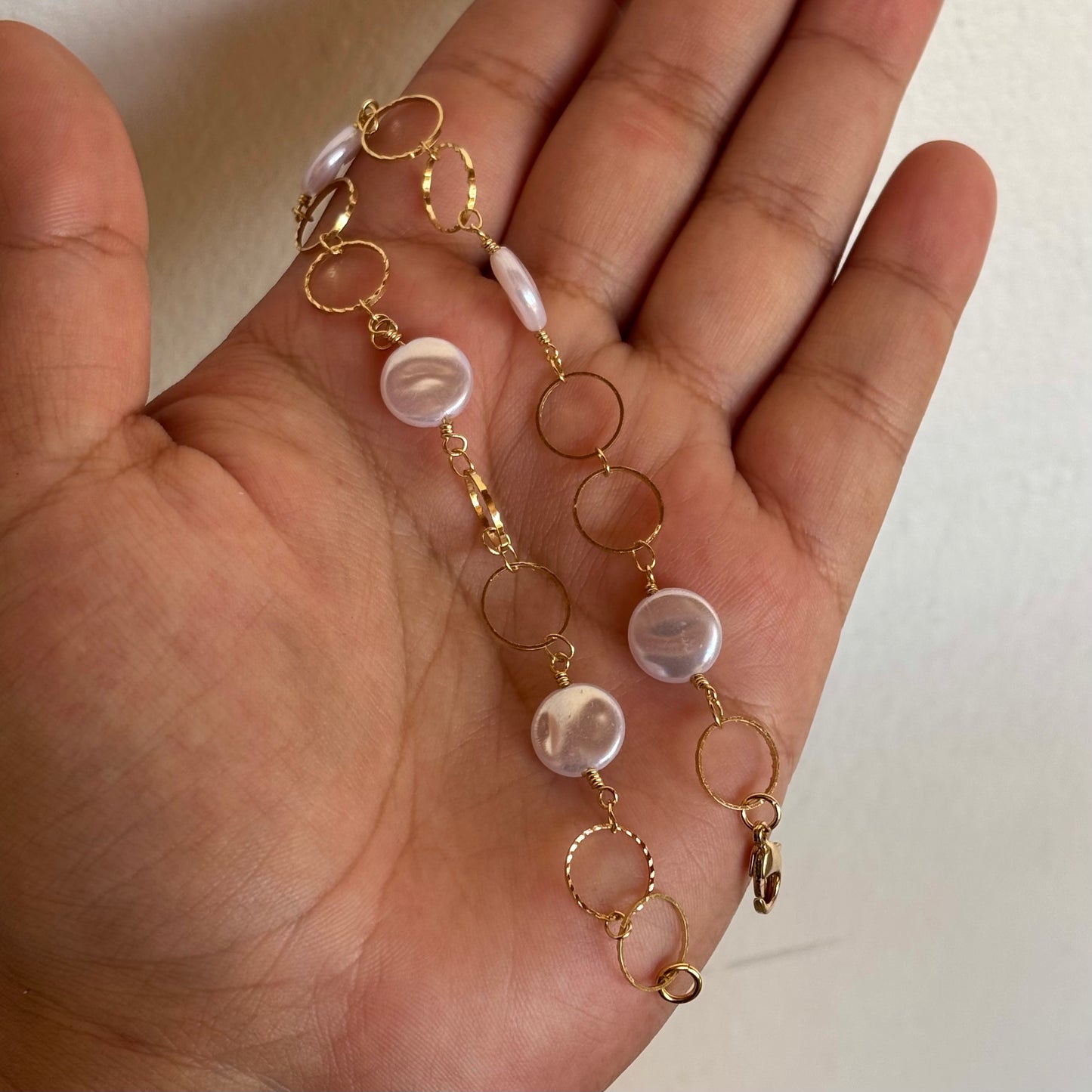 Gold Pearl Anklet
