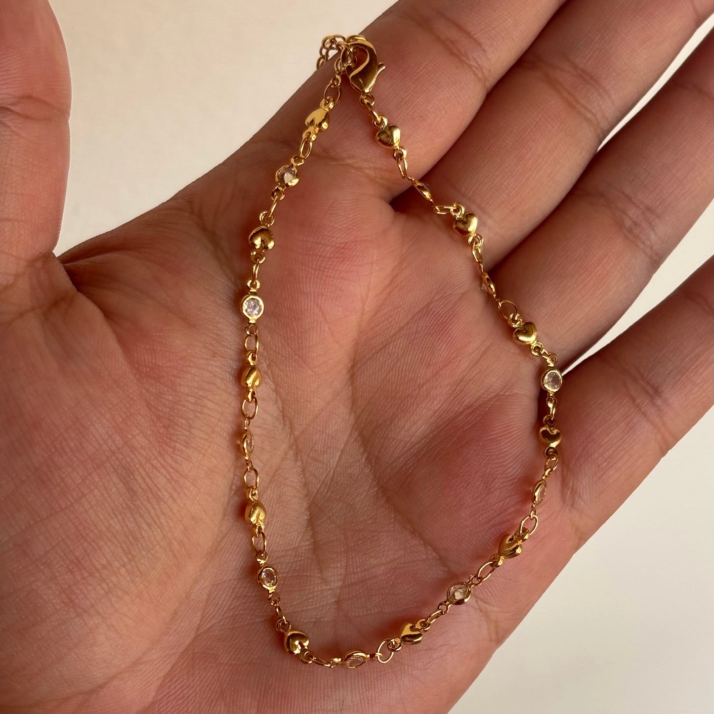 Sparkle Heart Anklet
