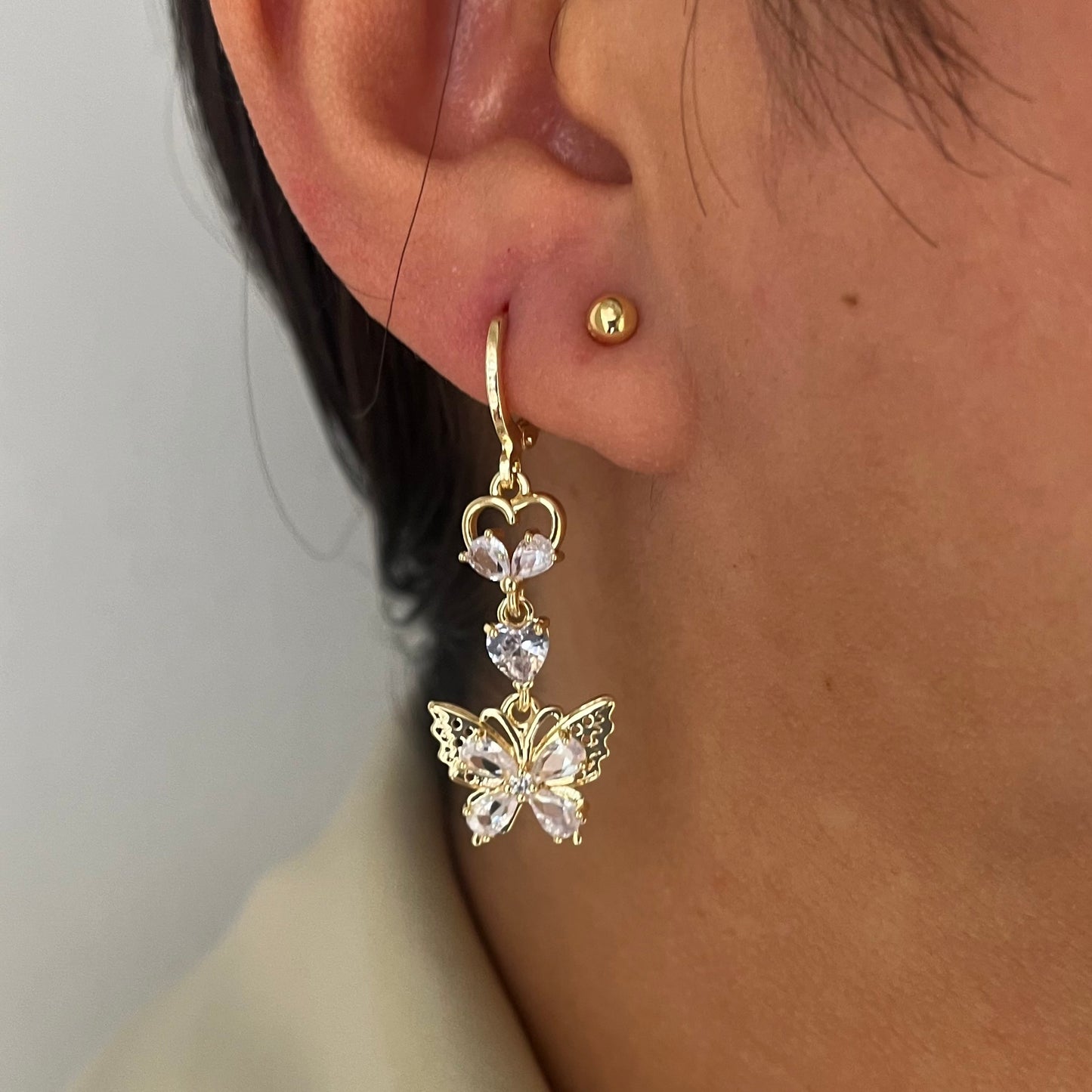 Hanging Butterfly Earrings