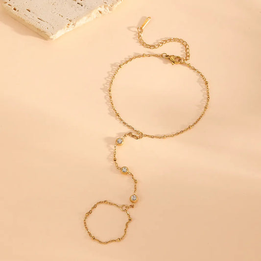 3 Rhinestone Hand Chain