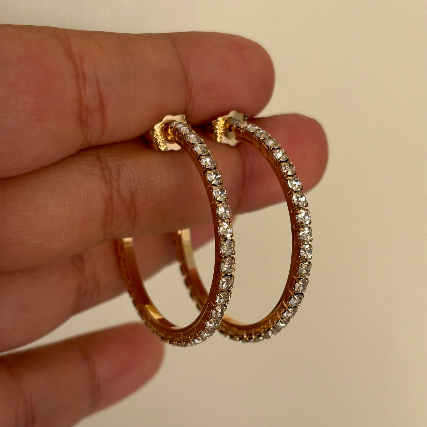 Sparkly Hoop Earrings