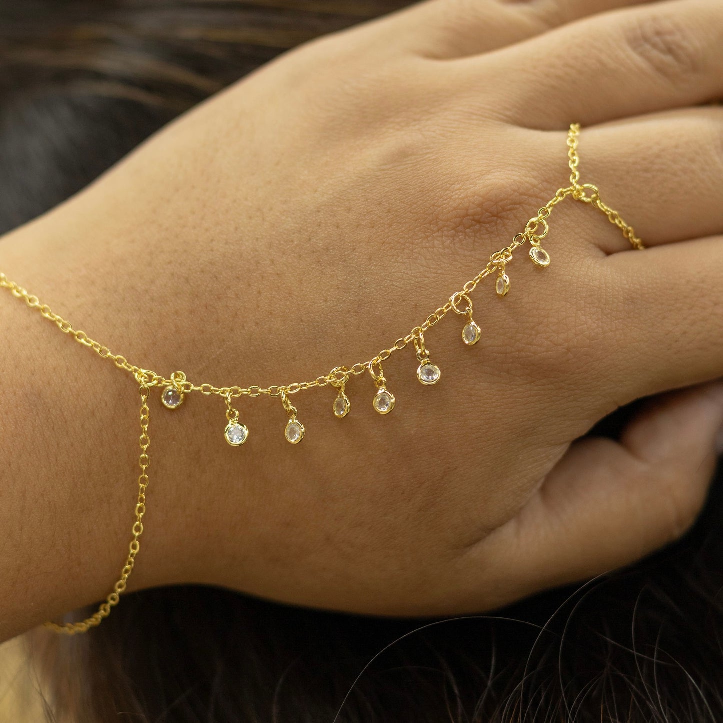 Multi Sparkles Hand Chain