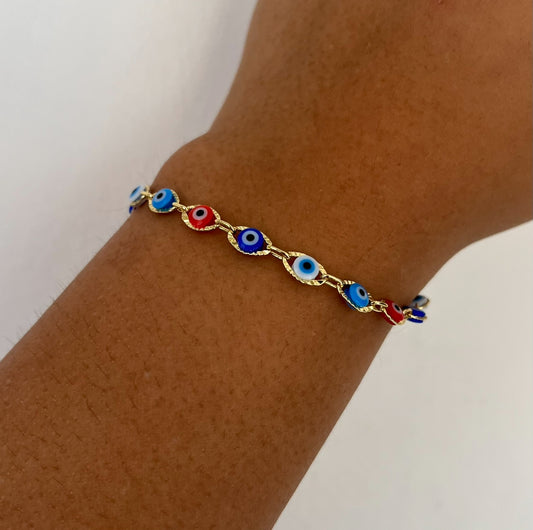 Multicolor Evil Eye Bracelet