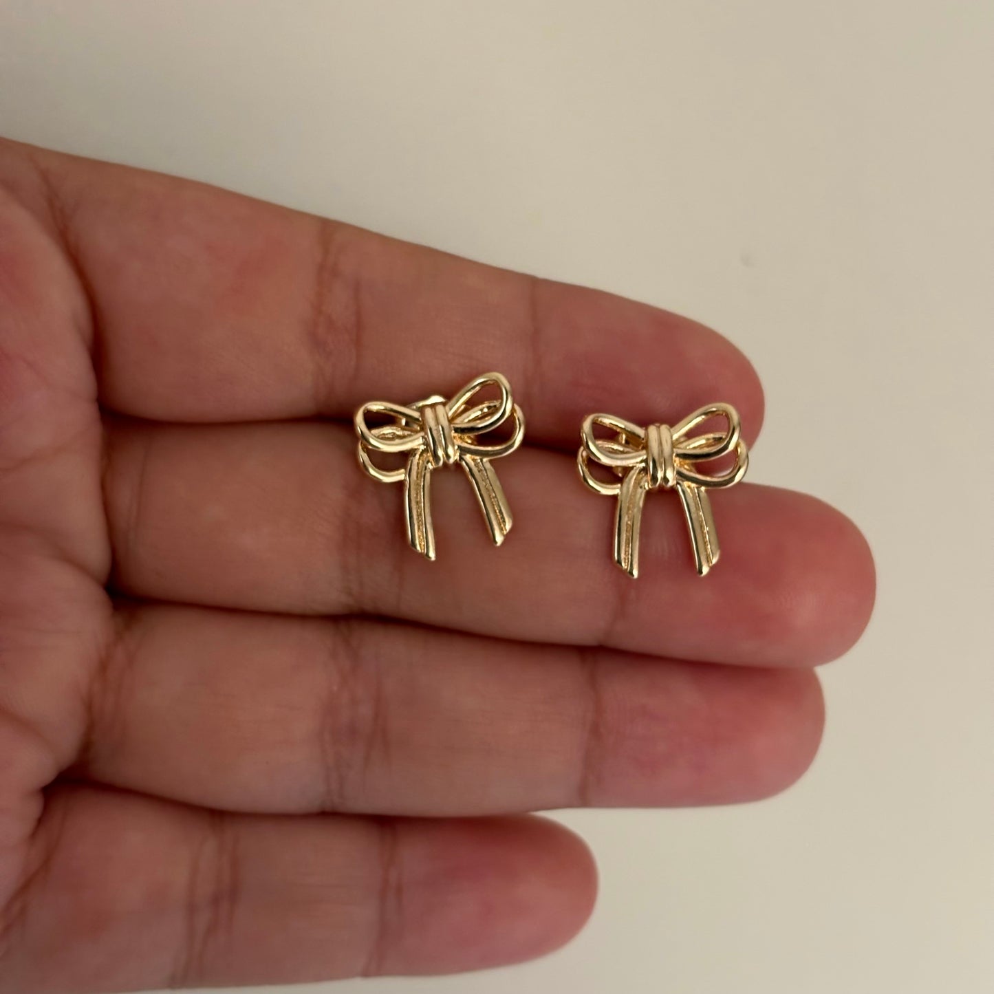 Gold Bow Studs