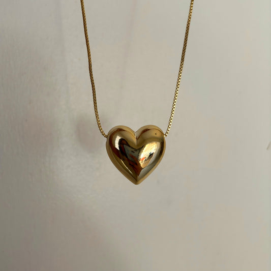 Puffed Heart Necklace