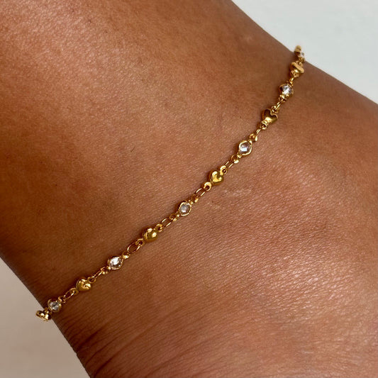 Sparkle Heart Anklet