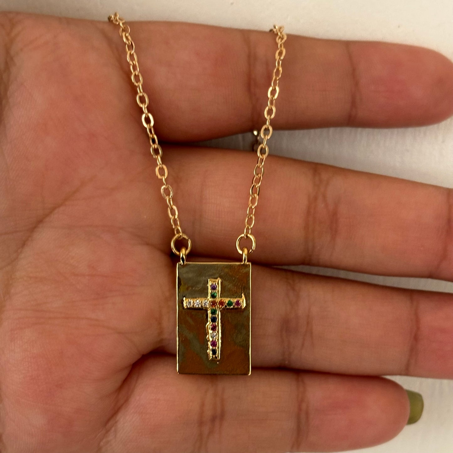 Flat Cross Necklace