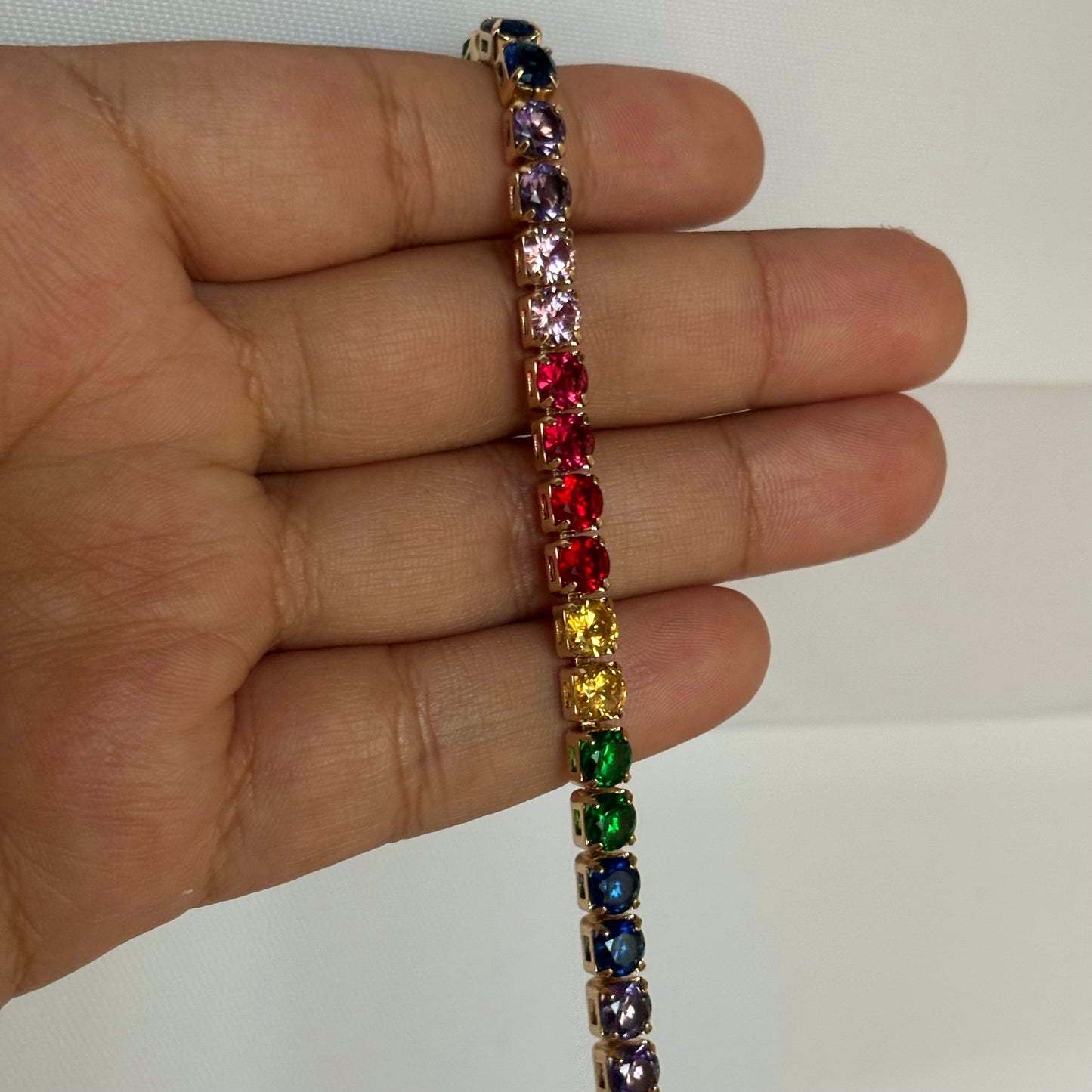 Thick Multicolor Tennis Bracelet