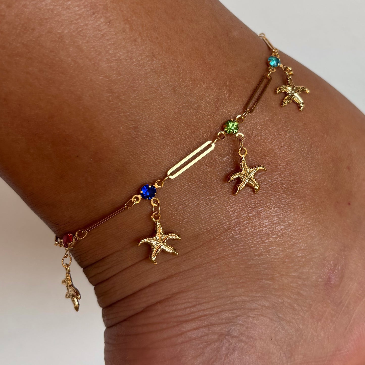 Starfish Charm Anklet