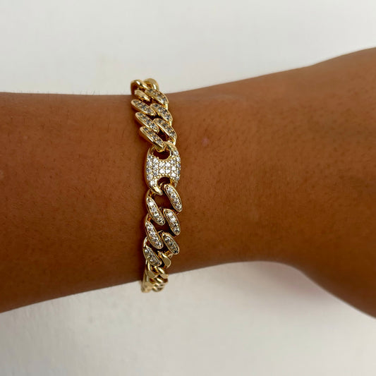 Icy Cuban Link Chain Bracelet