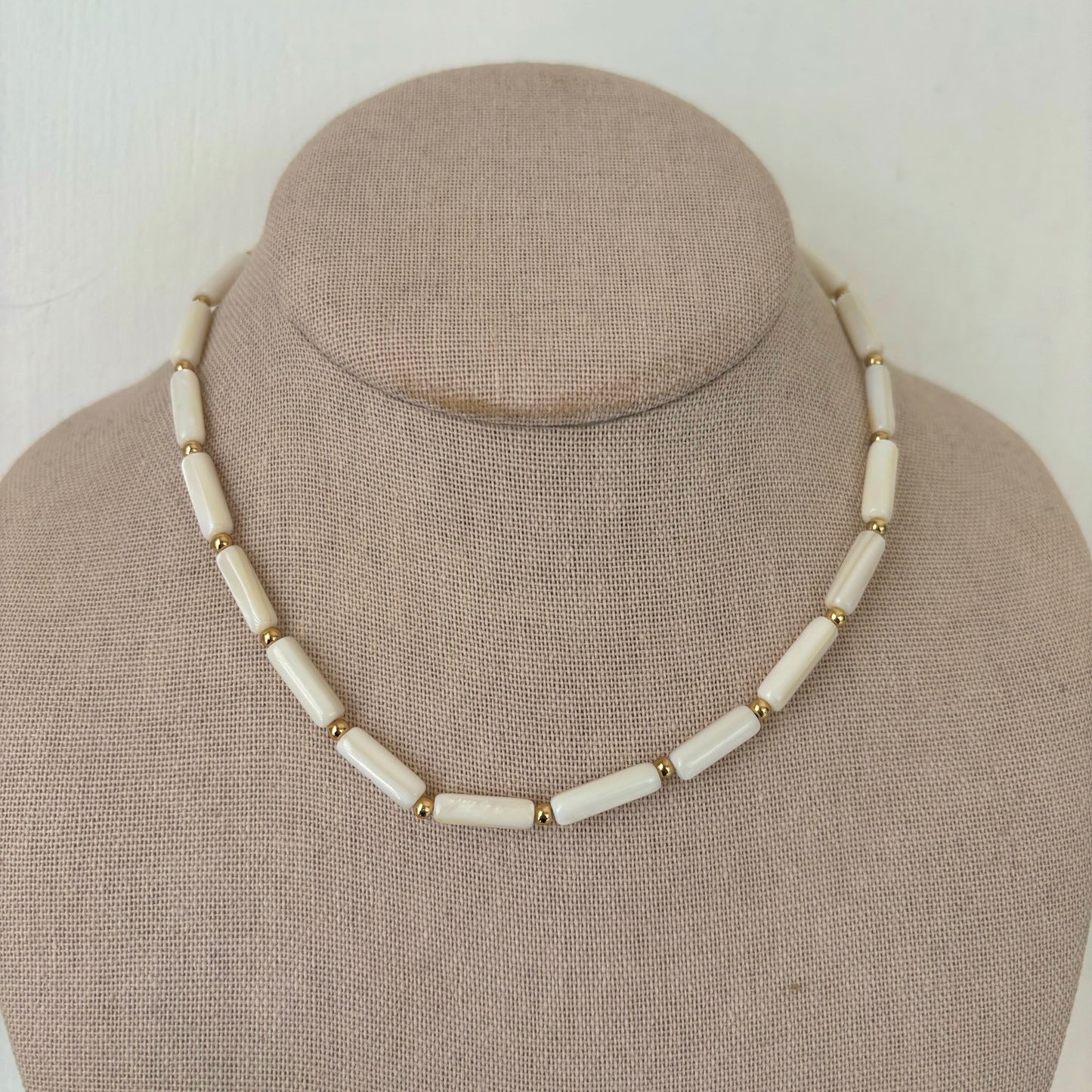 Pearl Cylinder Necklace