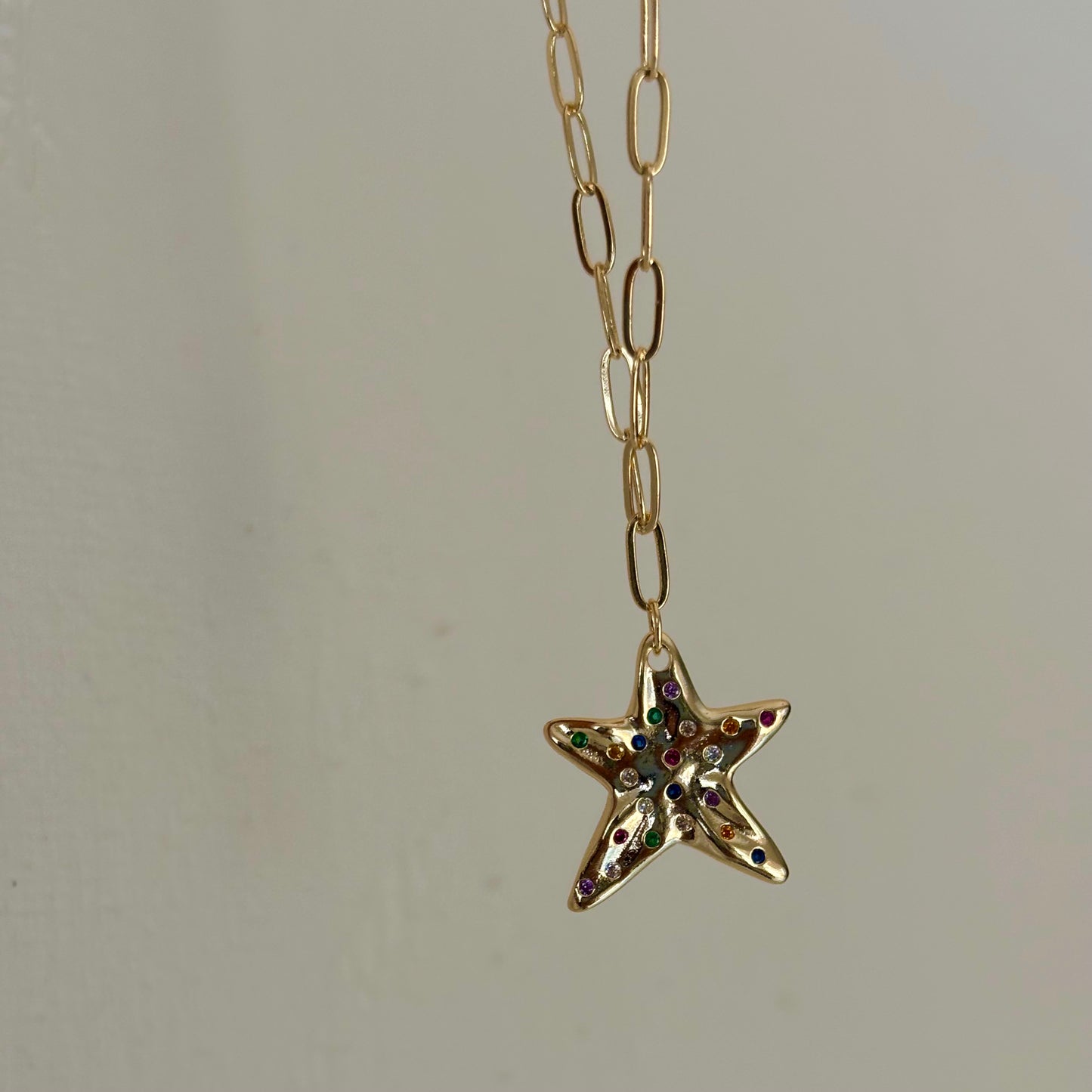 Multicolor Starfish Necklace