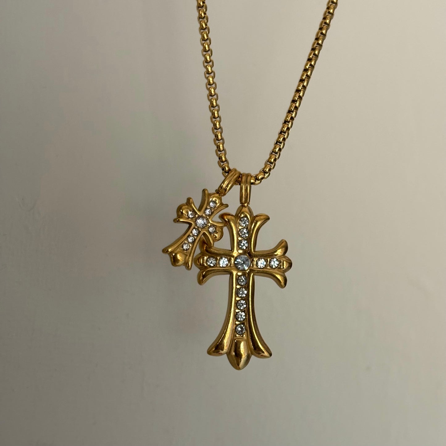 Double Cross Necklace