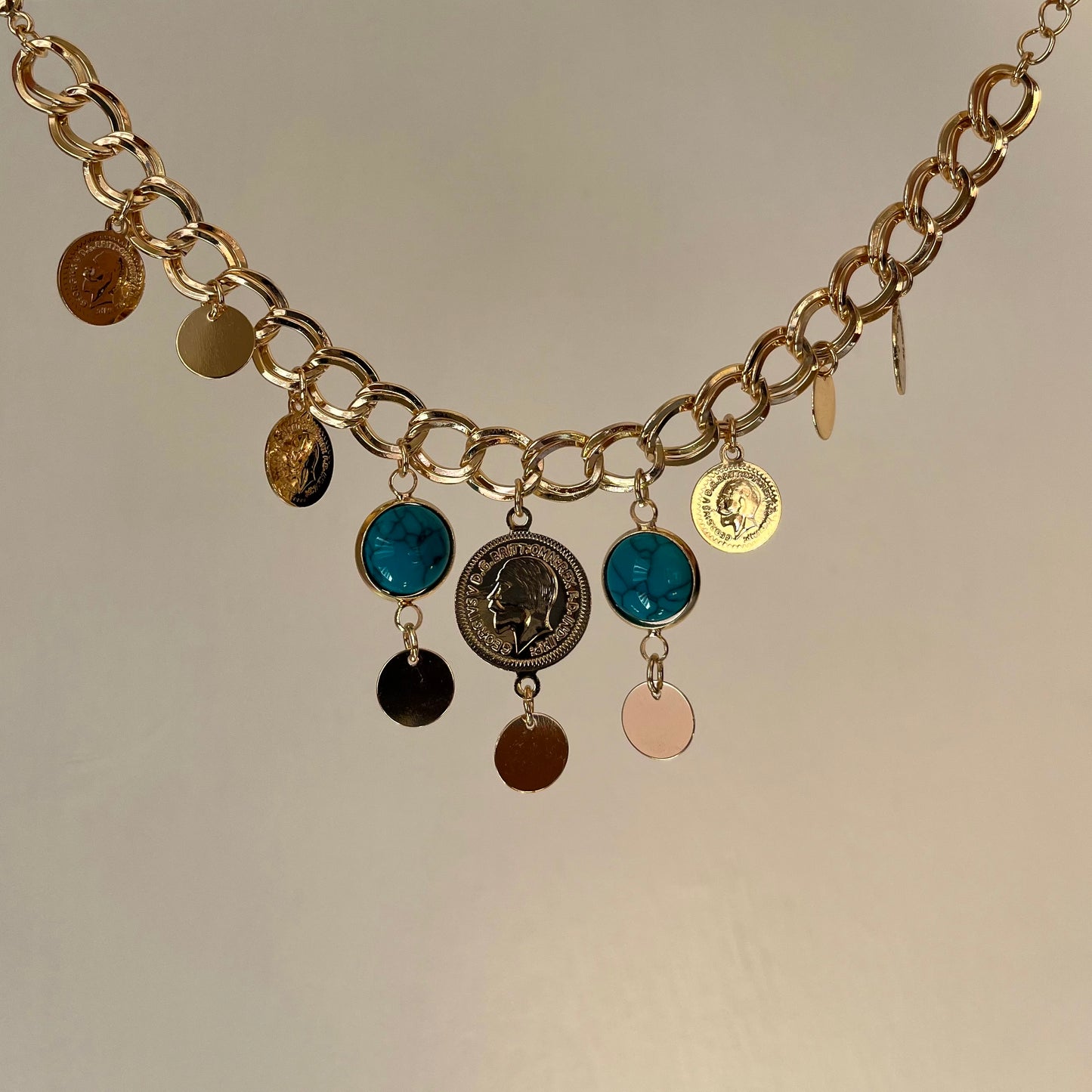 Turquoise Coin Bracelet