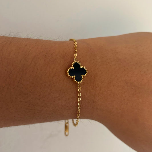 Black Clover Chain Bracelet