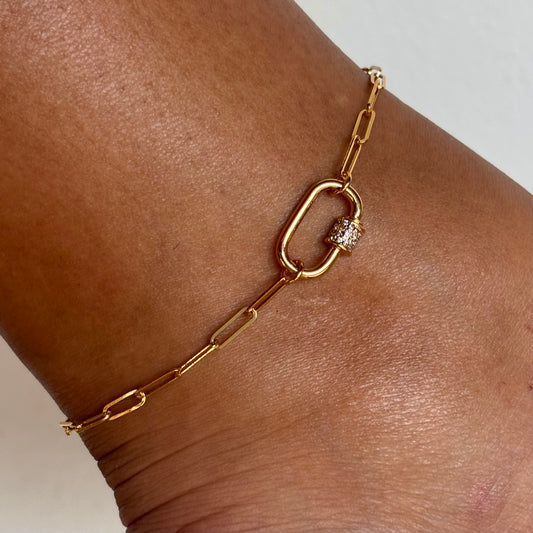 Paperclip Toggle Anklet
