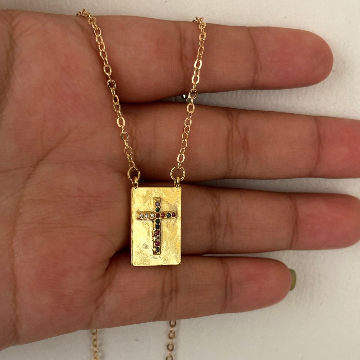 Flat Cross Necklace