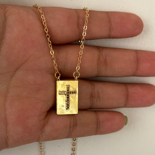 Flat Cross Necklace