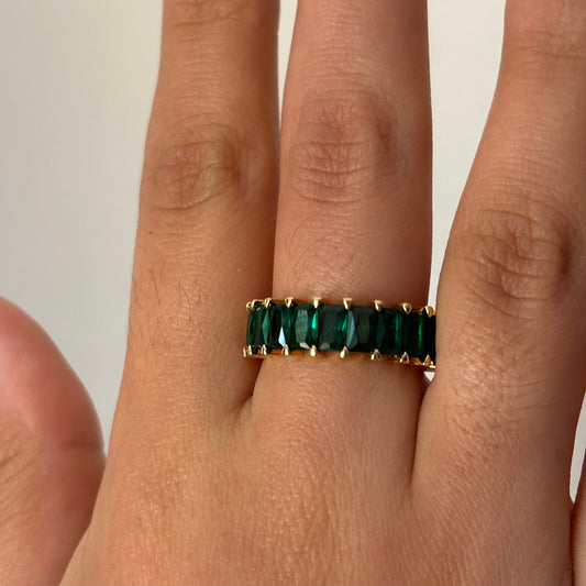 Emerald Crystal Ring