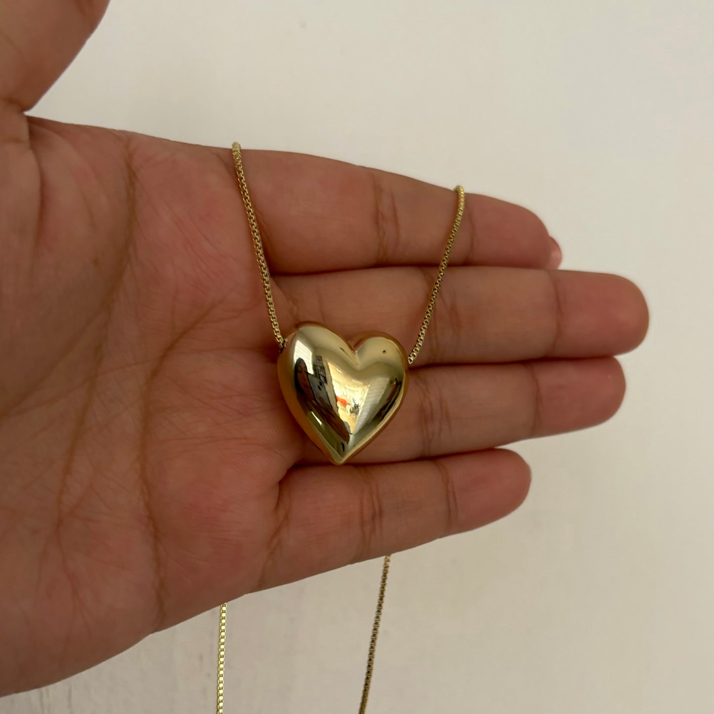 Puffed Heart Necklace