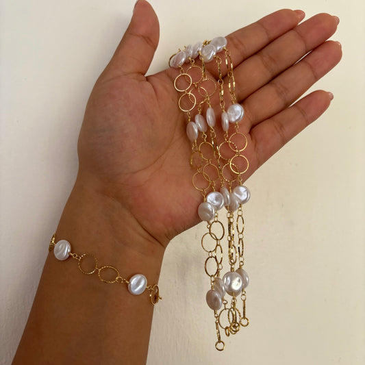 Gold Pearl Bracelet