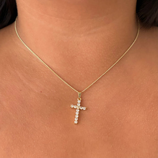 White Cross Necklace