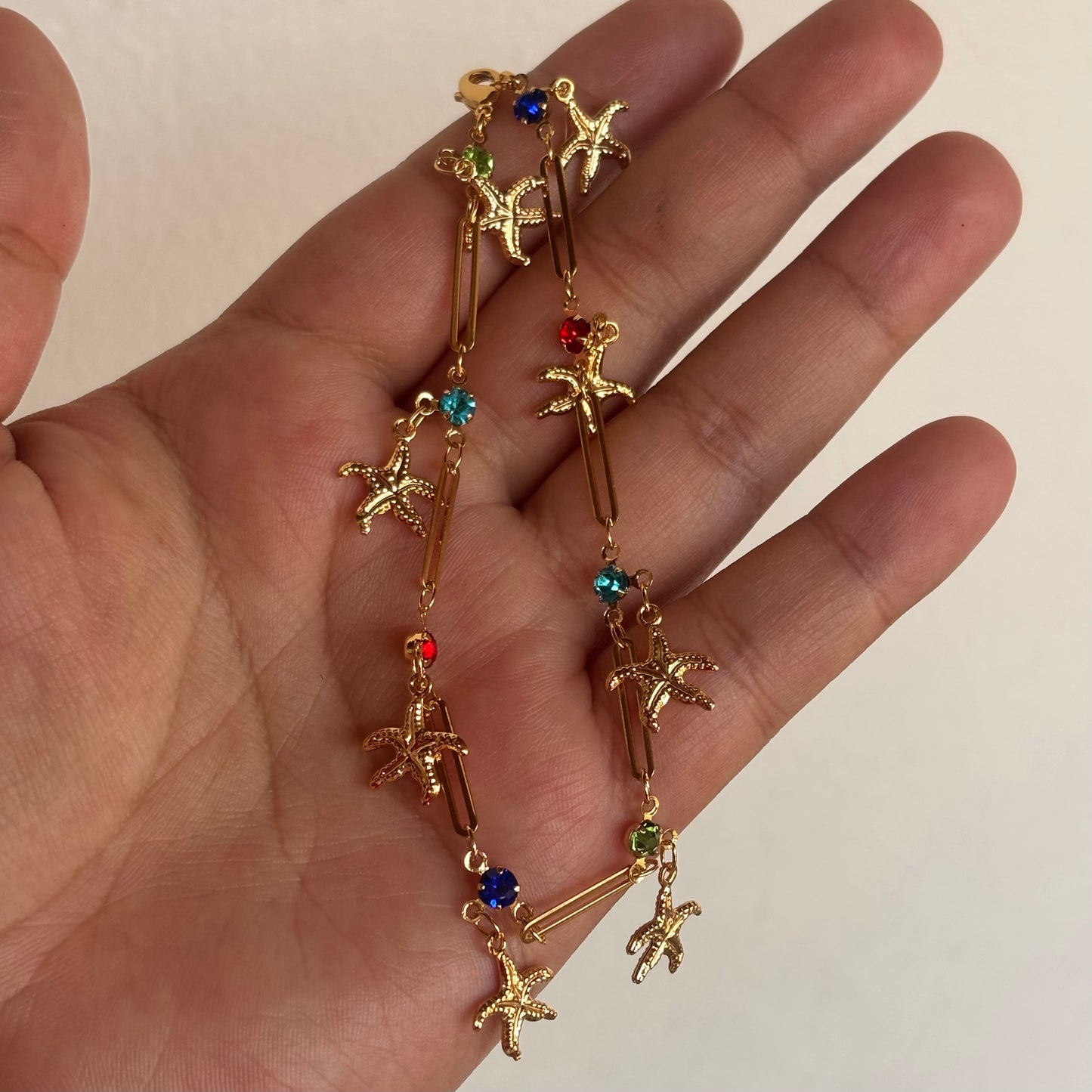 Starfish Charm Anklet
