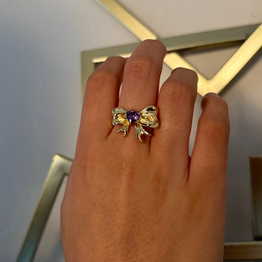 Purple Bow Ring