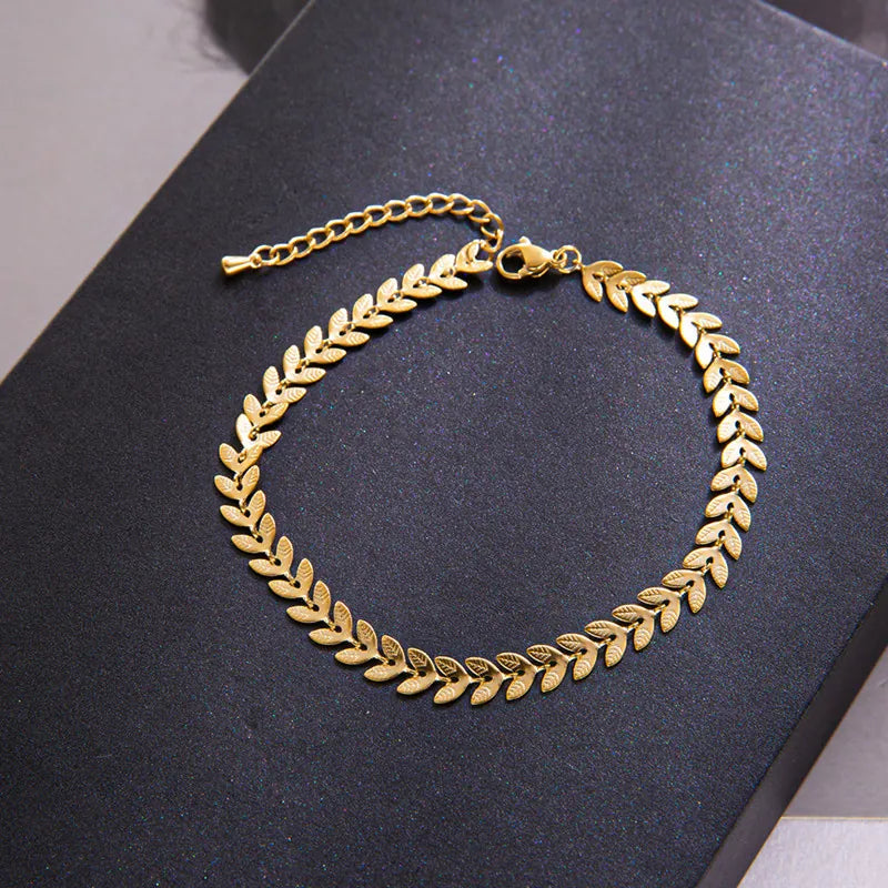 Wheat Design Anklet