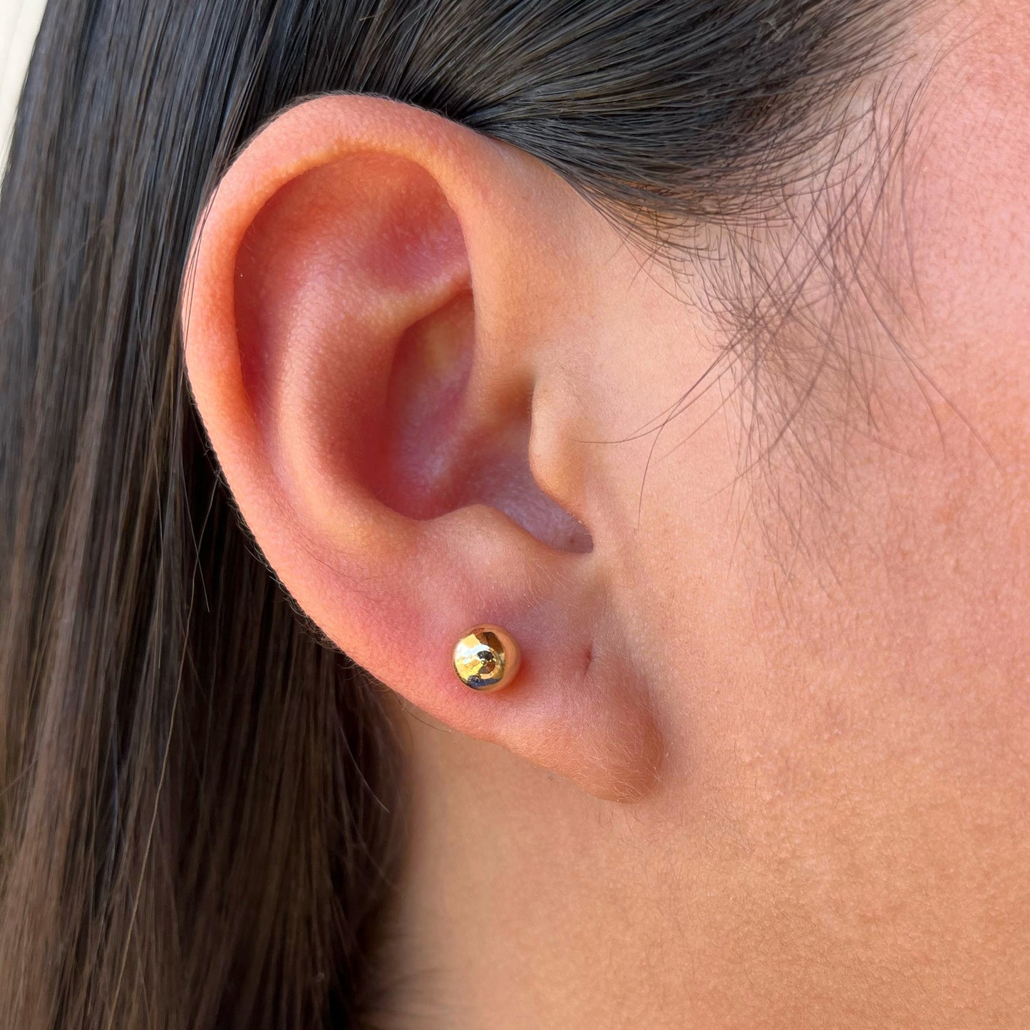 Small Gold Bead Studs