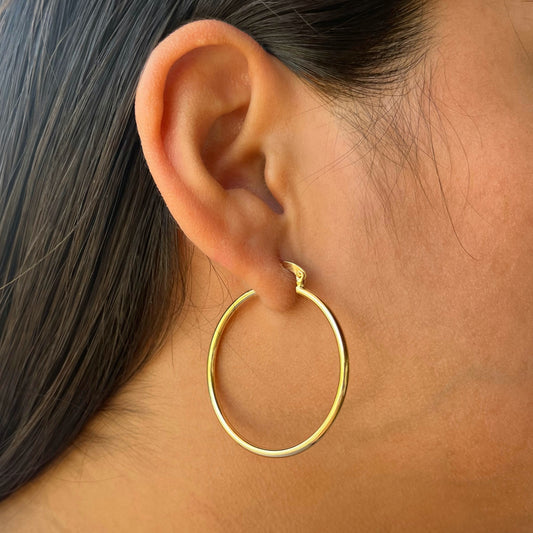 Small Thin Gold Hoops