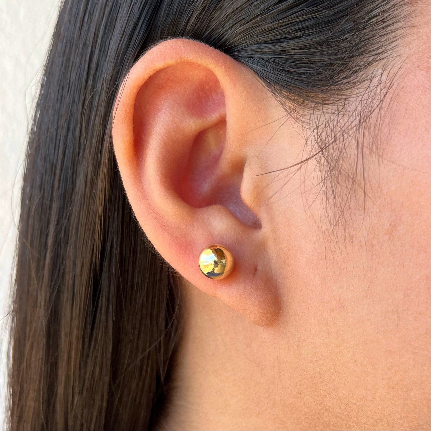 Medium Gold Bead Studs