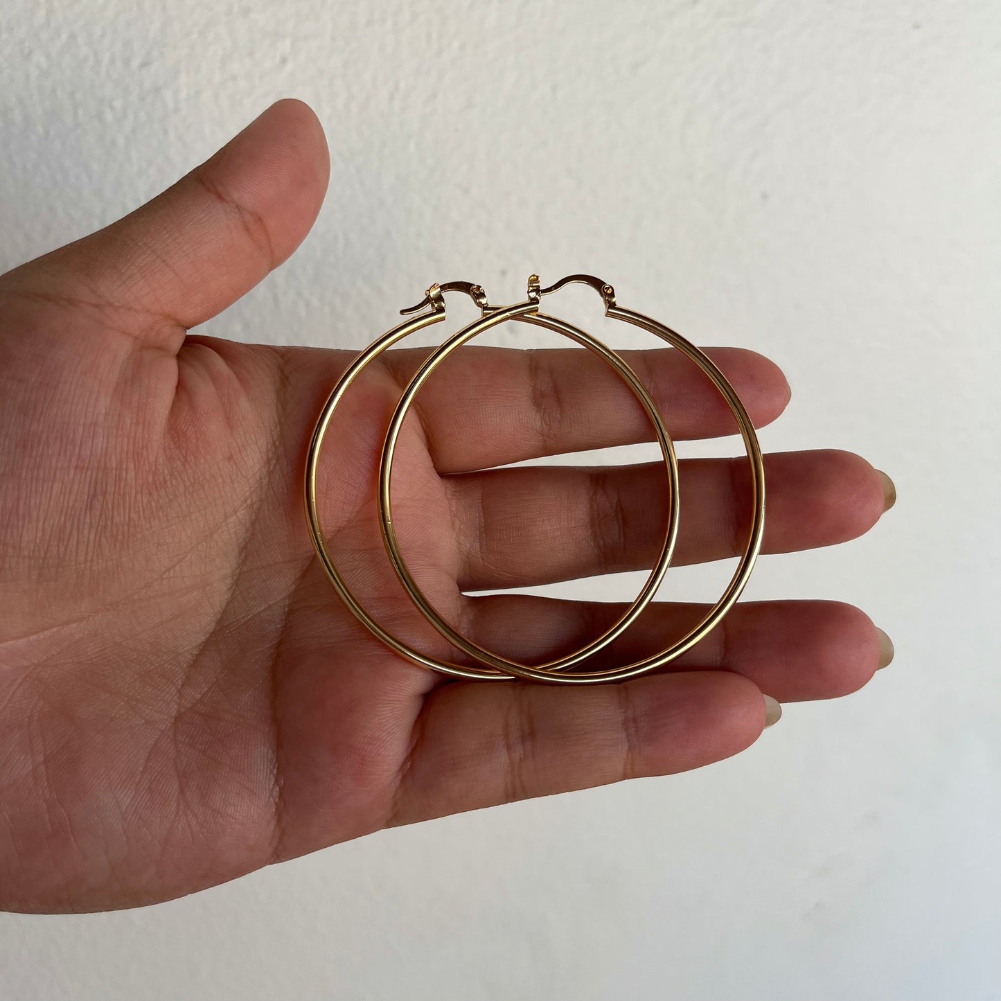 Large Thin Gold Hoops