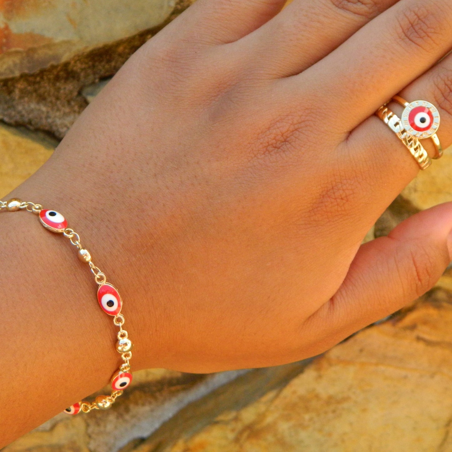 Red Evil Eye Duo Set