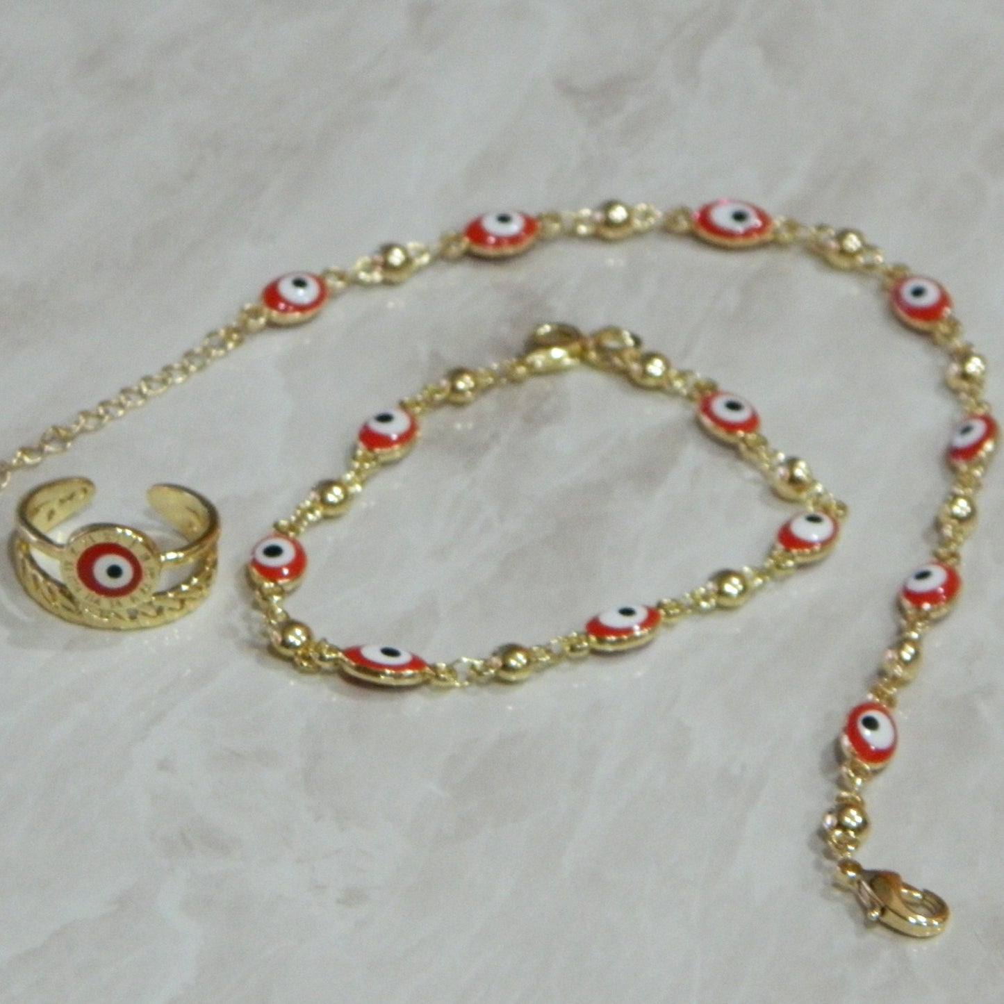 Red Evil Eye Trio Set